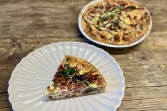 Portobello og bacon taerte